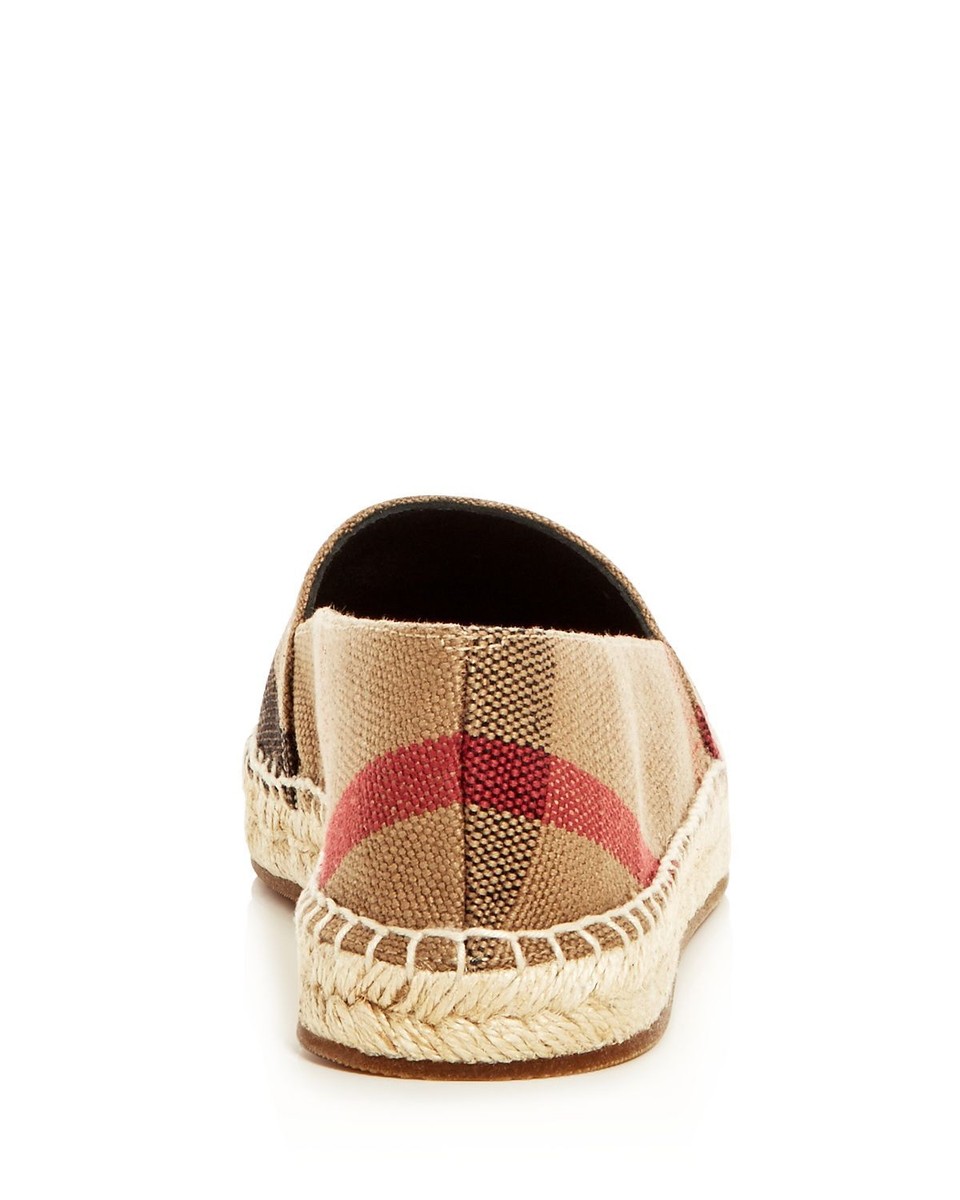 Burberry Hodgeson Check Canvas Espadrilles Size 43 (US Men’s 10/Women’s 12) Burberry Check espadrilles in beige - Burberry | Mytheresa main image 2
