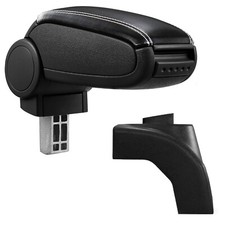 Für VW Golf 6 VI Armlehne Mittelarmlehne MAL Leder Bezug Schwarz / Weiß