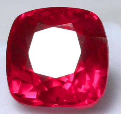 Certified 5.95 Ct Natural Mogok Pigeon Blood Red Ruby 10x10 MM Cushion Gemstone