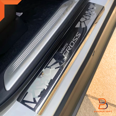 CHROME DOOR SILL SCUFF PLATE STAINLESS FOR TOYOTA YARIS CROSS