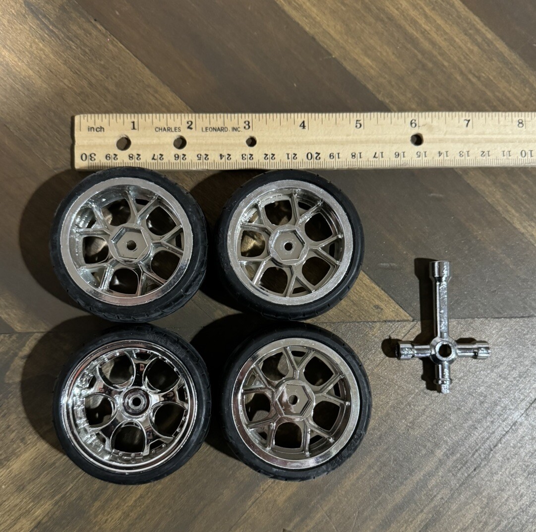 DYN7962 5 Blade Chrome, RC Wheels And Tires W/tool (4) eBay