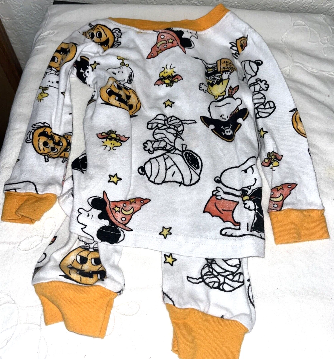 Peanuts Halloween Pumpkins Two Piece Pajama Set Size 12 Months
