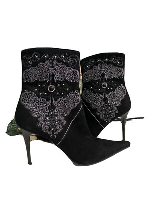 Marino Fabiani Suede Boots Sz 39 4  Heel
