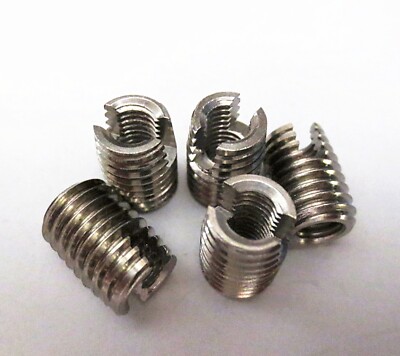 6Pcs M5 x 0.8mm  Solid Insert Thread Repairing Metal Threads