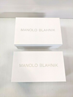 NEW Authentic Manolo Blahnik White Shoe Box - multiple sizes available