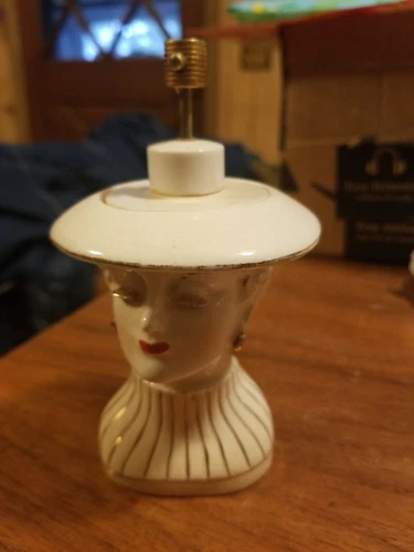 An Trice Product Perfume Bottle Atomizer Hand Painted Ladies Head