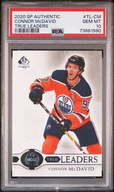 2020 SP Authentic True Leaders Connor McDavid #TL-CM PSA 10 Gem Mint view 1