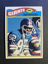 1977 Topps Football Ray Rhodes New York Giants Rookie Card #98 (b). rookie card picture