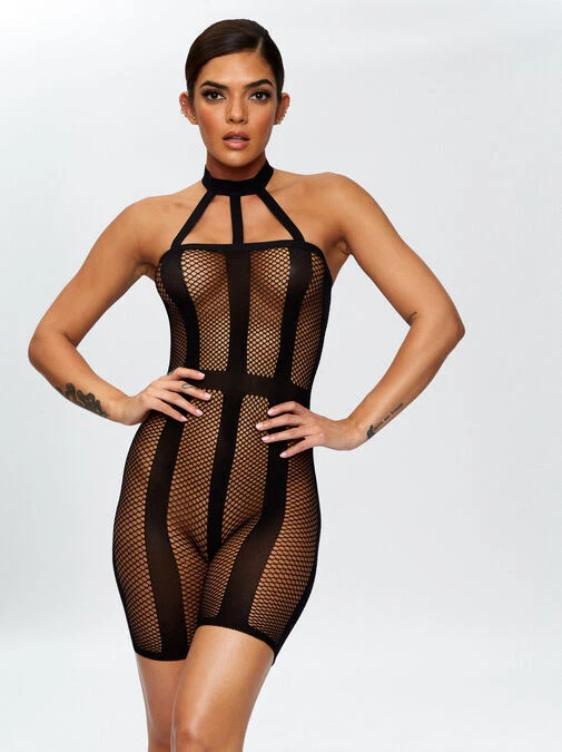 Fishnet playsuit on sale