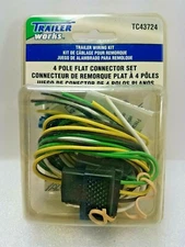 Trailer Works ~Trailer Wiring Kit ~4 Pole Flat Connector Set ~#TC43724