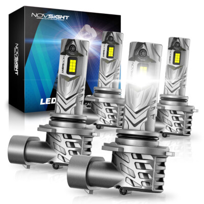 NOVSIGHT 4x 9005 9006 LED Headlight Bulbs High Low Beam 300% Bright Easy Install