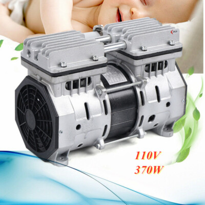 #ad #ad New 370W 8 Bar Oilless Piston Compressor Pump Double Cylinder High Pressure $151.30