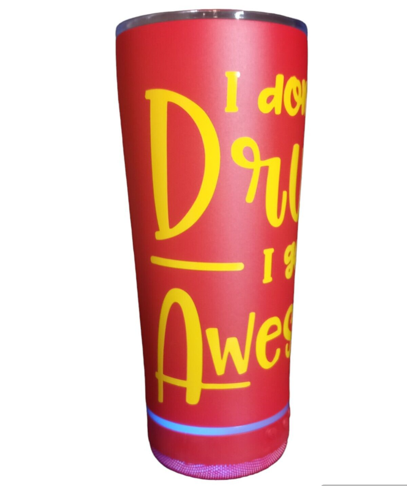 Bluetooth Speaker Tumbler Red & Yellow Custom Name Option  