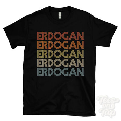 ERDOGAN WIEDERHOLTES RETRO-STIL T-SHIRT Herren & Damen Neuheit cool Name Geschenk