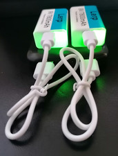 USB CHARGING 9V RECHARGEABLE Li-Ion BATTERIES 7800mAh 9 VOLT BATTERY. UK SELLER