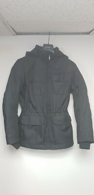IXS ONE THE MOVE Jacke Parka Motorrad Roller Textil schwarz mit Kapuze Gr. S