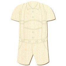 Holz Lederhose Latzhose V2 - Deko Basteln 5-50 cm