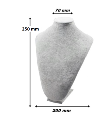 Manichino Per Gioielli Nero - Espositore Da Banco Per Collane E Orecchini - Supporto In Resina Liscia Stile Ebano - 3D, Stabile E Leggero - Ideale Per Negozi E Fiere