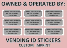 9 Contact Us OWNED BY Stickers Labels vending vendstar CUSTOM