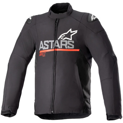 Alpinestars SMX wasserdichte Motorradjacke - schwarz/dunkelgrau/hellrot