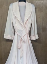 VTG Van Raalte Long All Nylon Soft Pink Peignoir Robe 132  Sweep Olga Style