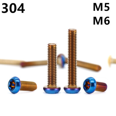 304 Stainless Steel Plate Titanium Pin Tamper Torx Button Head Security Screws