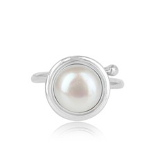 Handmade Designer 925 Silver Statement Ring Birthday Gift For Her With Pearl