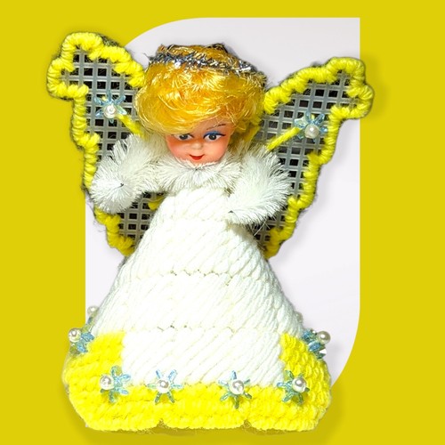 Vintage 5 Angel Doll Hand Crafted Folk Art Christmas ANGELS Religious Decor - Picture 4 of 12