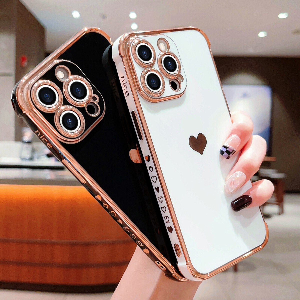 iPhone 15 Pro Max 14 Plus 13 12 11 XR 7 8 Case Cute Heart