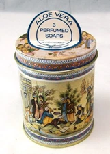 Ben Rickert ALOE VERA 3 Perfumed Soap Bars/Persian Art Canister 3.5 oz NEW RARE