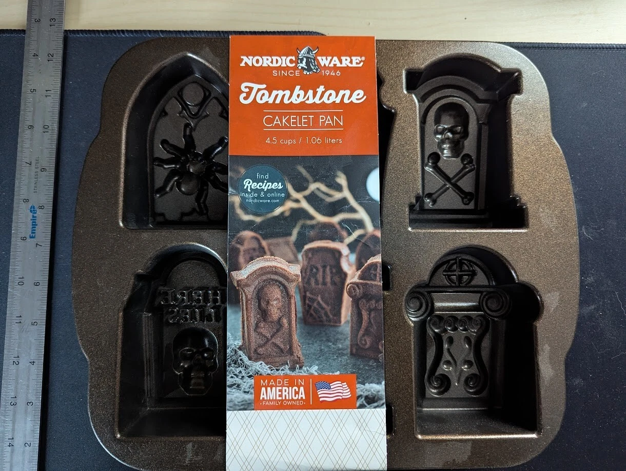 Nordic Ware Tombstone Cakelet Cake muffin Pan New made in USA fall collection
Opens in a new window