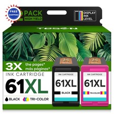 Cartridges 61XL Black and Color Combo Ink Replacement Pack HP61 Works Envy 5530