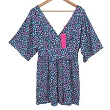 Lilly Pulitzer Womens M Parigi Knit Skort Romper Seabreeze Low Tide Spotted NWT
