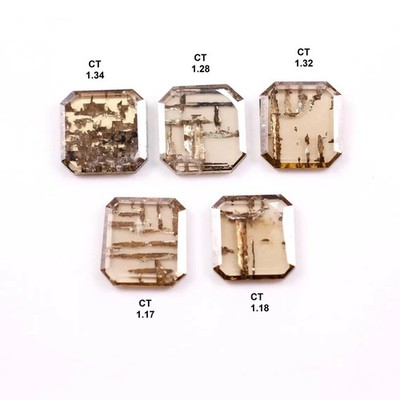 CVD Lab Grown Emerald Cut Diamonds Fancy Step Cut Loose Stones For Ring Making