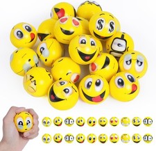 Stress Bälle, 20 Stück Stressball, Antistressball Für Kinder, Erwachsene, Lächel