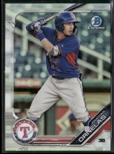 2019 BOWMAN DRAFT #BDC-136 JONATHAN ORNELAS CHROME REFRACTOR TEXAS RANGERS