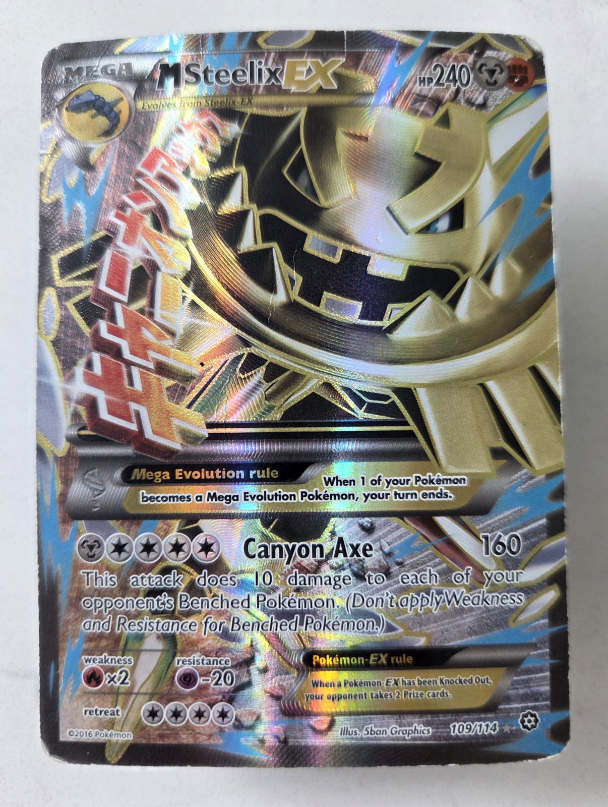Pulled then Sealed - Pokemon Steam Siege M Steelix EX (Full Art) 109/114 Damaged