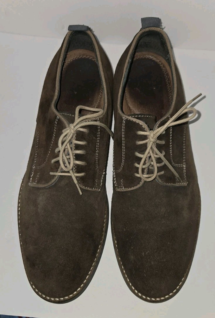 JOHNSTON & MURPHY brown Suede Lace Up Oxfords. Mens 10.5 | eBay display picture 1