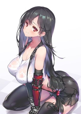 Final Fantasy 7 Tifa Lockhart full artwork waifu anime print #302