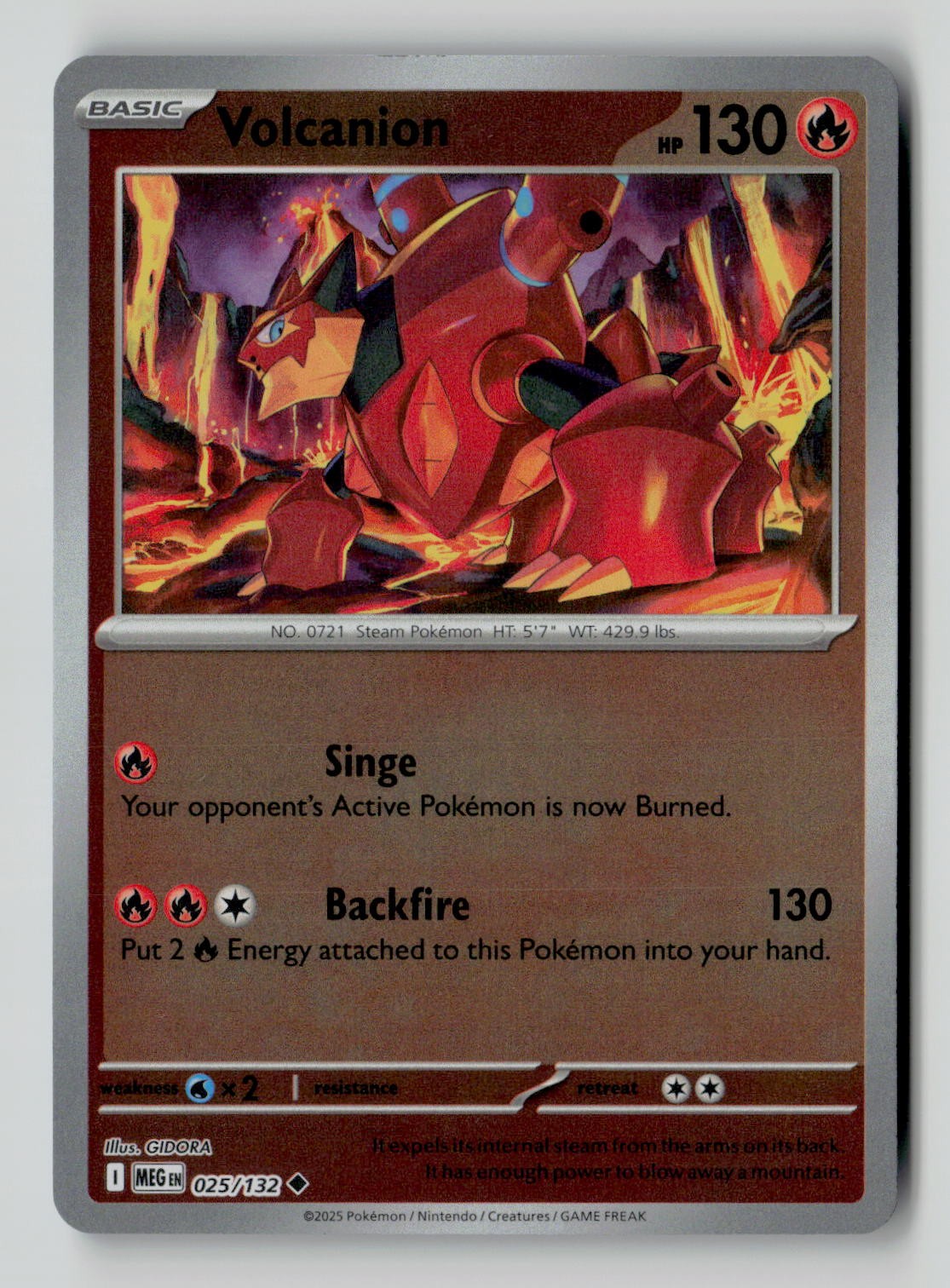 Volcanion Uncommon ME01: Mega Evolution 025/132 NM