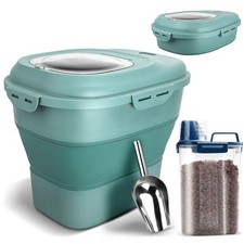 Dog Food Storage Container Airtight Collapsible 13lb to 30lb Pet Food