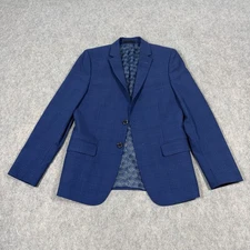 Tallia 2-Button Blazer Jacket Men's Sz (Measurement See Picture) Blue Glen Check