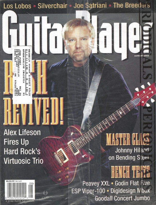Aug. 2002 Guitar Player Mag, MINT in Vinyl Bag! Alex Lifeson Cover
