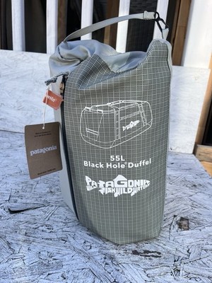 Patagonia Black Hole 55L Duffel Bag Fitz Roy Trout Fish Logo | eBay