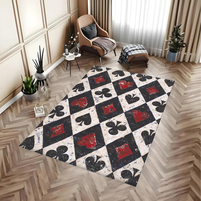 Distressed Harlequin Diamond Area Rug | Modern Checkerboard Decor