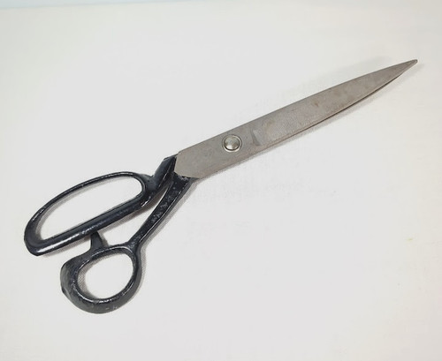 Vintage 12 Inch Tailor Shears | Offset Industrial Fabric Scissors
