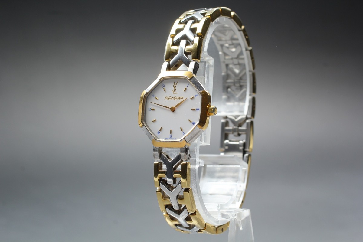 Exc+5] Yves Saint Laurent 2200-226313 White Quartz Women