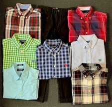 Chaps Boys Size 6 Lot Of 8 Pieces Pants And Shirts