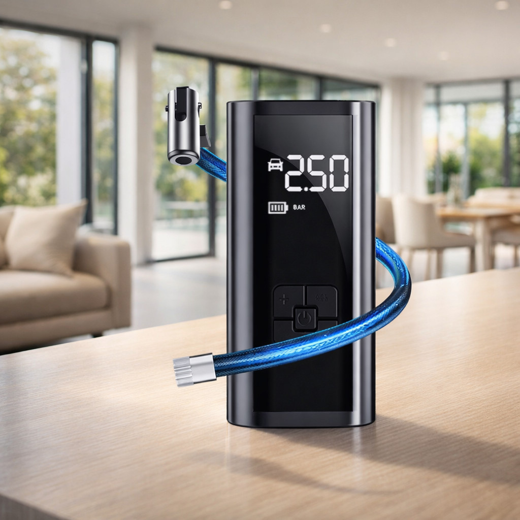 Compresseur d'air portable 150 PSI gonfleur pneus électrique voiture moto LED