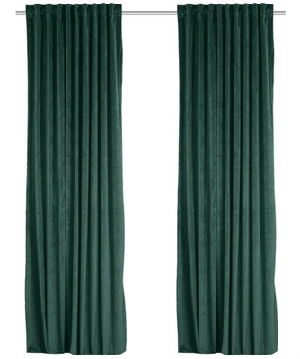 My Home VELVET UNI Grün 140 x 225 cm Vorhang 2-tlg. Blickdicht UVP:85,90  (4247)